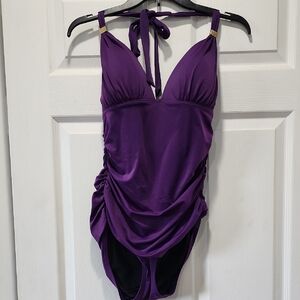 Victoria's Secret Purple Halter One-Piece Swimsuit